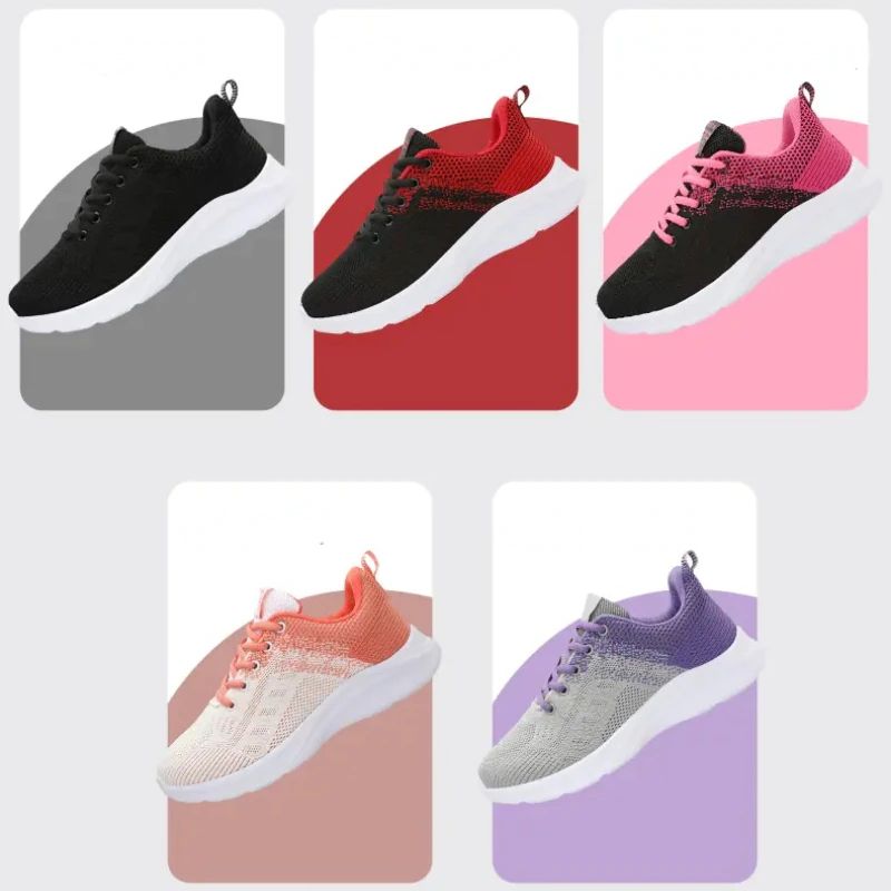 Zazu Dames Ademende Mesh Hardloopschoenen - Zwart Roze