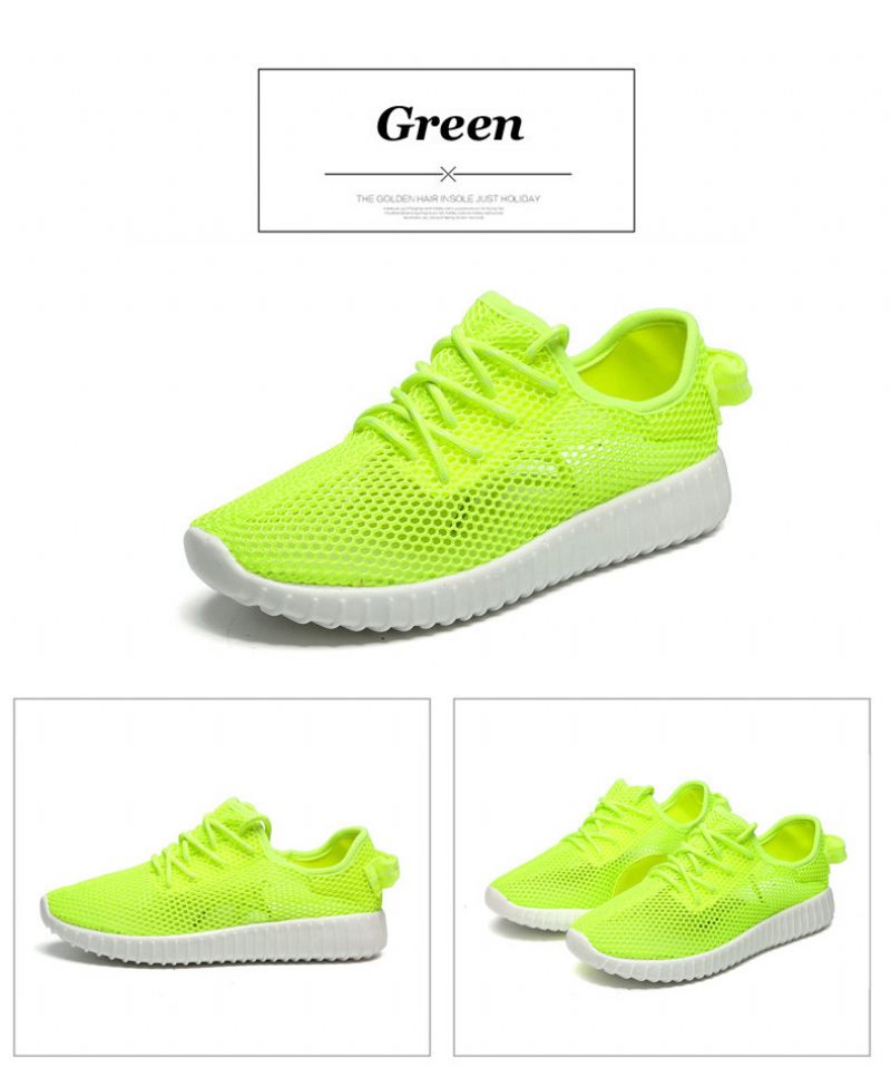 Zinab Dames Zomer Sneaker Veter Mode Ademende Mesh Schoenen - Groen