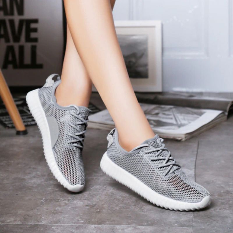 Zinab Dames Zomer Sneaker Veter Mode Ademende Mesh Schoenen - Groen