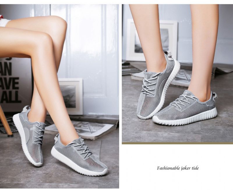 Zinab Dames Zomer Sneaker Veter Mode Ademende Mesh Schoenen - Groen
