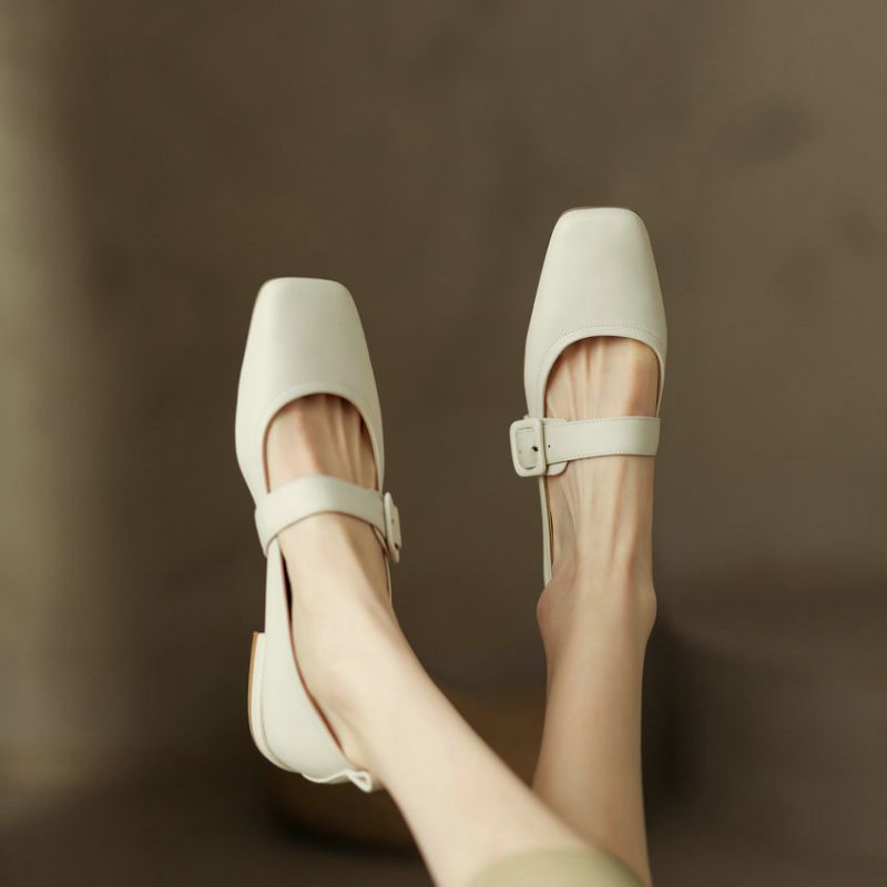 Zoe Dames Vierkante Hakken Pumps - Rood