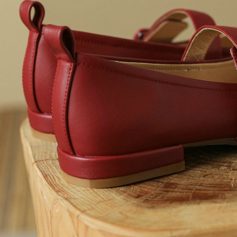 Zoe Dames Vierkante Hakken Pumps - Rood