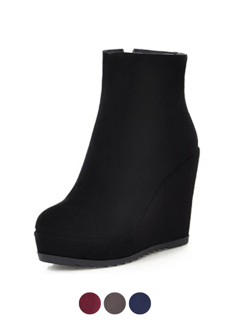 Zoe Dames Winter Herfst Wedge Enkellaarsjes