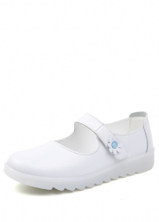 Zoe Dames Witte Platte Schoenen Voor Verpleegster
