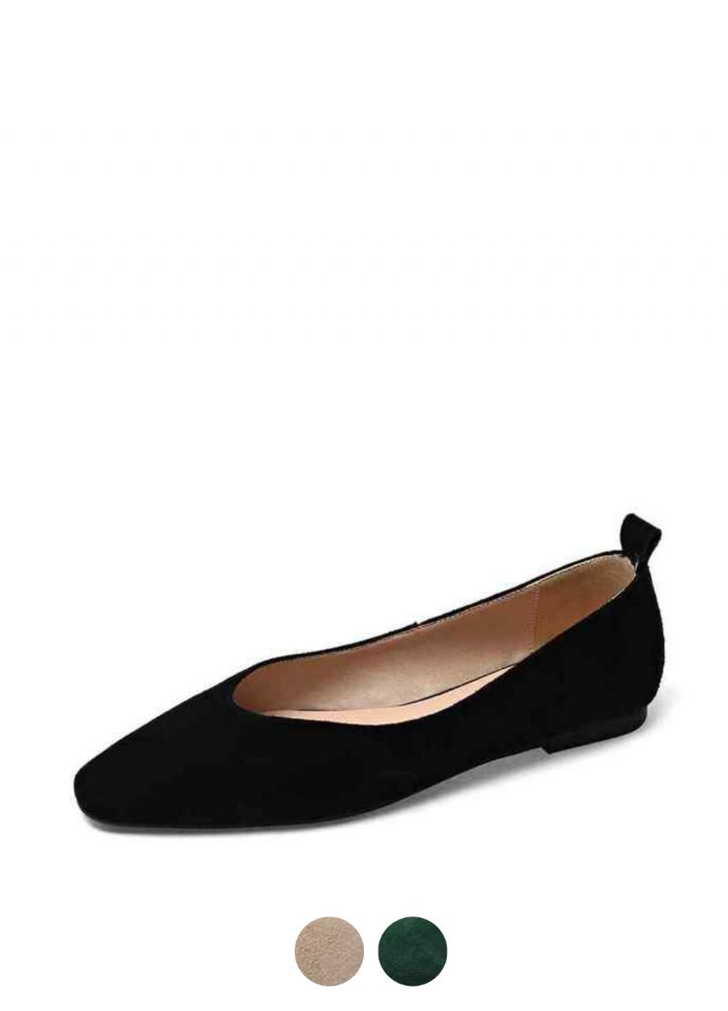 Zole Hoogwaardige Platte Zwarte Schoenen Voor Dames