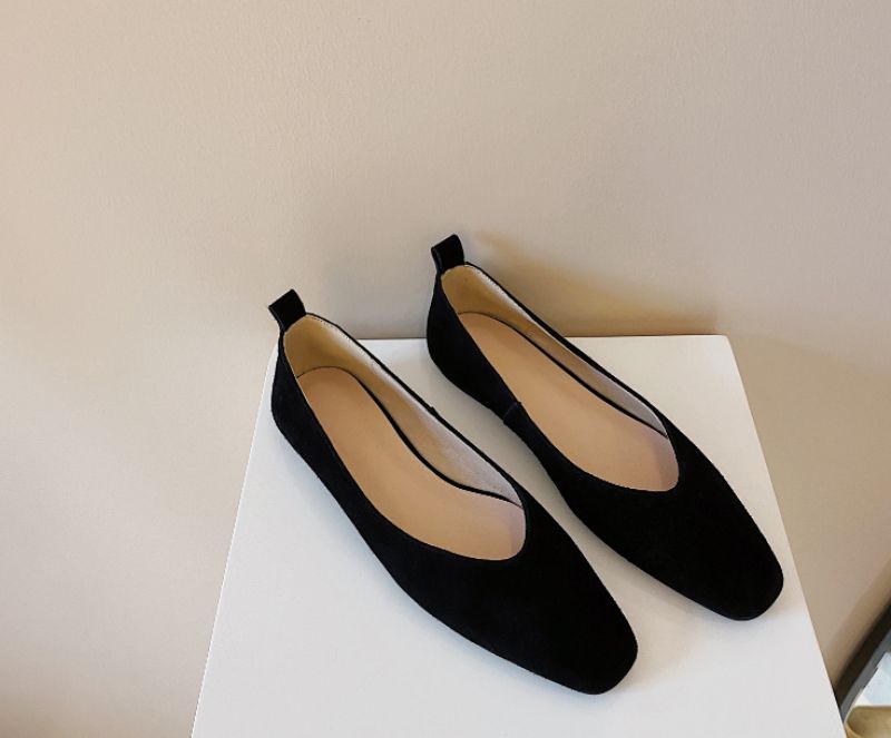 Zole Hoogwaardige Platte Zwarte Schoenen Voor Dames - Zwart