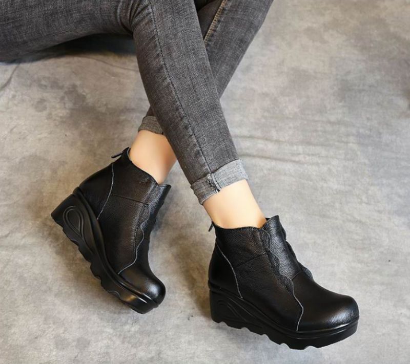 Zuny Dames Platform Laarzen - Blauw
